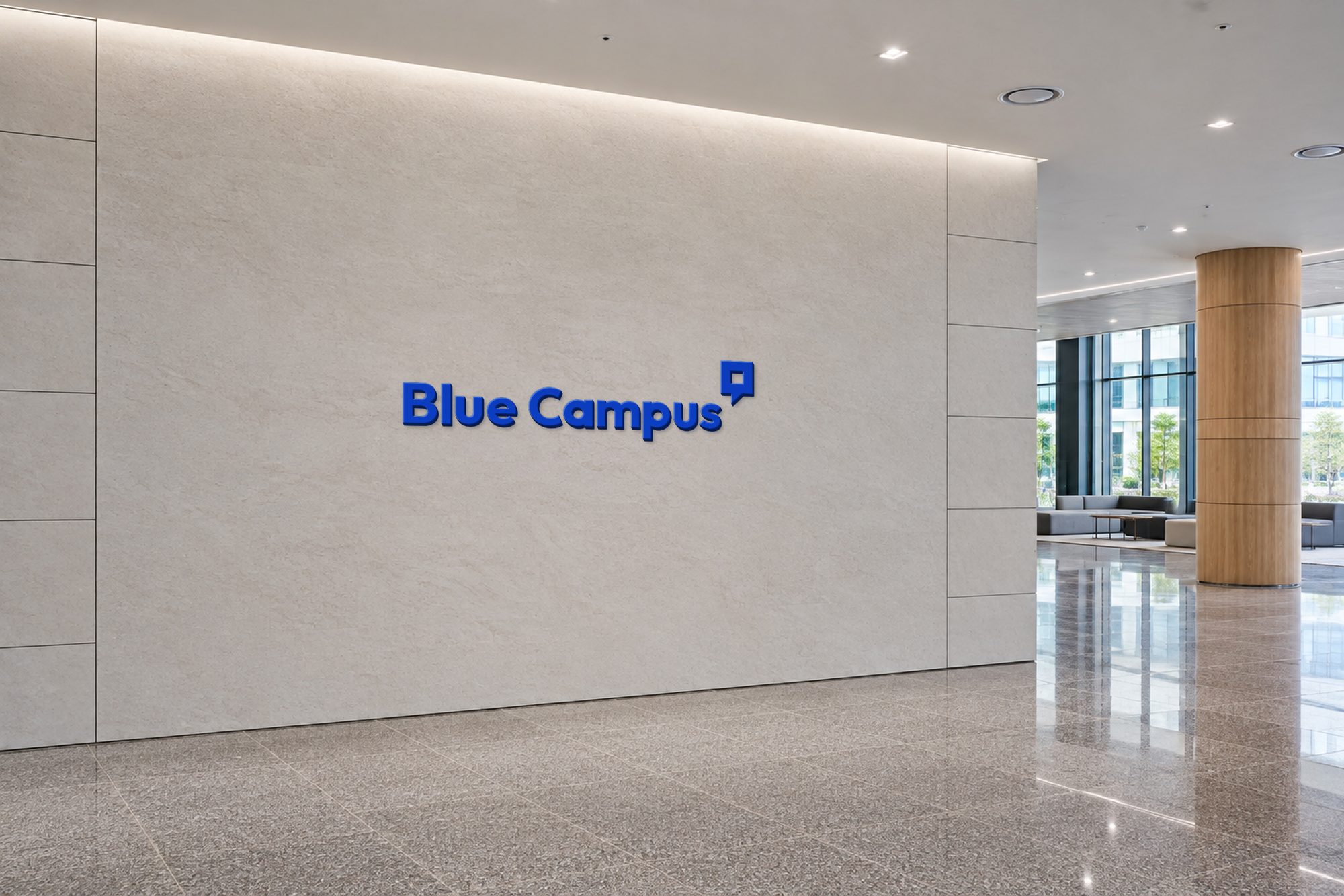 Blue Campus — 로비 월사인